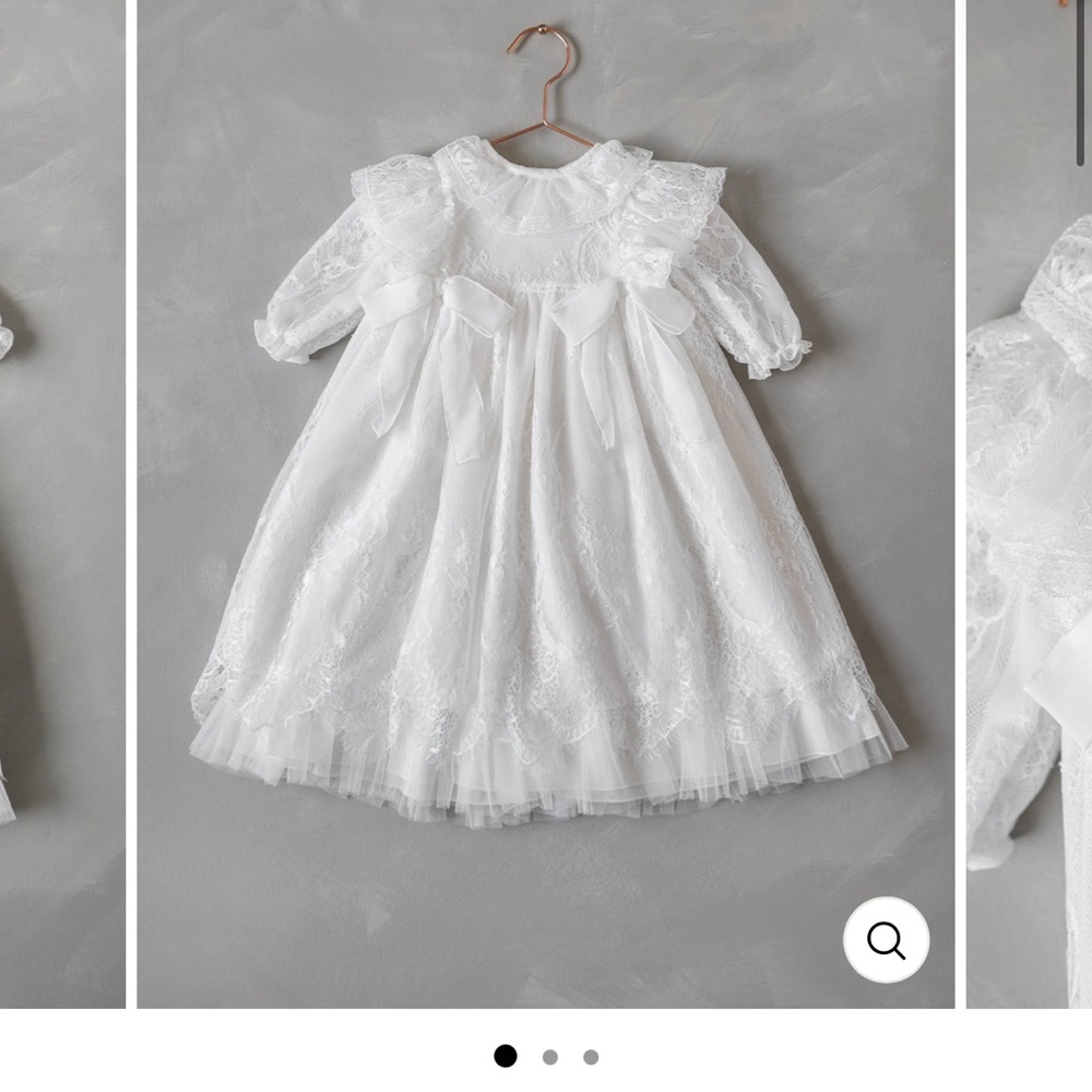 White Lace Christening Dress